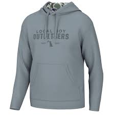 LOCAL BOY Poly Fleece Hoodie-LIGHT SLATE