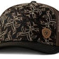 Ariat Ladies Cap R112 SnapBack Stitched Panels Black Brown A3000897107