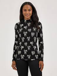 Wrangler Saddles Women's Mock Neck