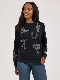 WRANGLER Women's Wrangler Icons Pullover Sweatshirt