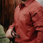 KIMES MENS LINVILLE RUST RED LONG SLEEVE