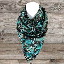 DUSTI RHOADS COW TOWN SILK SCARF