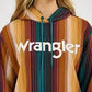 WRANGLER Women's Striped Serape Cropped Hoodie