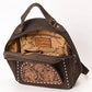 American Darling Chocolate Boot Stitch with Tooling Backpack