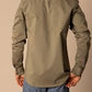 Mens Kimes Ranch Blackout Dress Shirt in Army Green