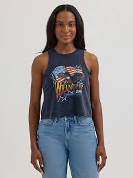 Wrangler Women's Festival Crop Graphic Tank
