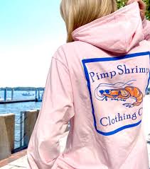 PIMP SHRIMP Pink Light-Weight T-Shirt Hoodie