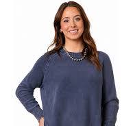 COTTON & RYE OUTFITTERS The Charlotte Garment Dyed Sweater-Blue