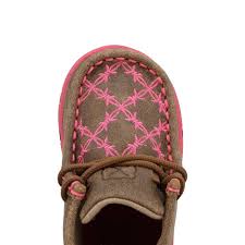 TWISTED X Infant's Chukka Driving Moc TWISTED WIRE PINK