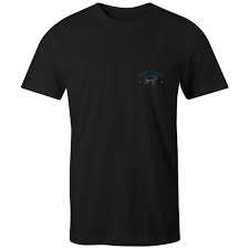 YOUTH "CHARBRAY" BLACK W/GREY/BLUE RANK STOCK LOGO T-SHIRT
