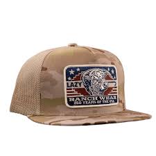 Lazy J Ranch Camo & Tan Freedom Classic Five Panel Trucker Hat