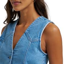 WRANGLER WOMENS Americana Denim Vest - Light