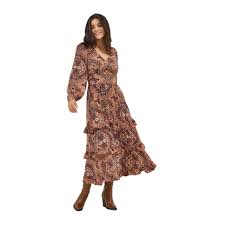 WRANGLER Women's Ruffle Accent Maxi Dress