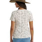Wrangler Women's Cream All Over Rodeo Icon Graphic Print Slim Fit Short Sleeve Tee Shirt