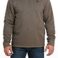 CINCH MENS BROWN 1/4 ZIP SWEATER