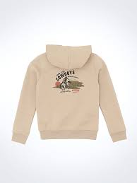 Wrangler Boy's Long Live Cowboys Pullover Hoodie in Trench Coat