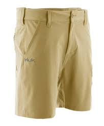 HUK Men's Next Level 10.5-inch Short-Overcast Grey or Khaki