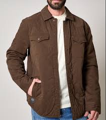 Kimes Ranch Men's Dickson Quilted Shirt Jacket DARK BROWN