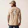 ARIAT MENS BISON SKULL SHORT SLEEVE T SHIRT