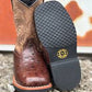 Dan Post Children/Youth Chocolate Brown Jet Ostrich Print Western Cowboy Boots
