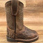 Smoky Mountain Sanded Black/Brown Autry Toddler Leather Western Boots 3541T