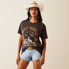 Ariat Womens No Roads T-Shirt Vintage Black