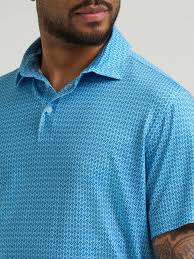 WRANGLER MENS PERFORMANCE POLO AIRY BLUE