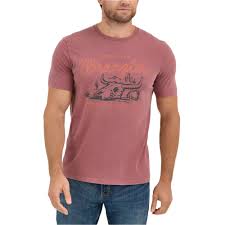 WRANGLER Men's Steerhead Mineral Wash Graphic T-Shirt