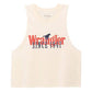 Wrangler Womens Graphic Festival Crop Tank Top Egret - 112375847