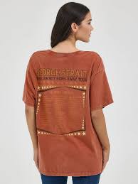 Wrangler Women's 112361081 Oversized George Strait Tee Shirt
