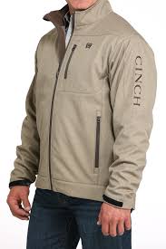 Cinch Men's Stone Brown Bonded Zip Jacket MWJ1567014