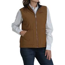 CINCH Women's Reversible Vest-CAMEL/BLACK