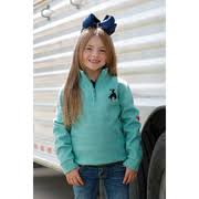 Cinch Youth Girl's Turquoise 1/4 Zip Pullover CWK8013001