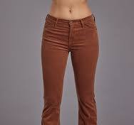 Stetson Women's High Rise Corduroy Flare Jean in Brown