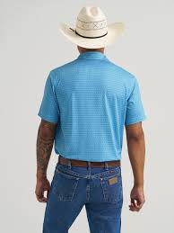 WRANGLER MENS PERFORMANCE POLO AIRY BLUE