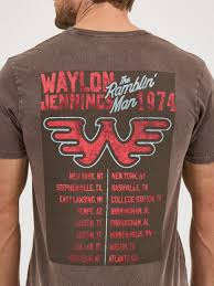 Wrangler Waylon Jennings Brown The Ramblin' Man Graphic Tee Shirt 112361068