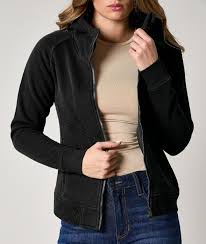 Kimes Ranch® Ladies' Emma Zip Front Hoodie -BLACK