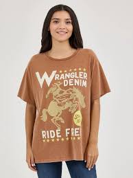 Wrangler Acid Wash Graphic Oversized Tee