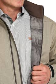 Cinch Men's Stone Brown Bonded Zip Jacket MWJ1567014