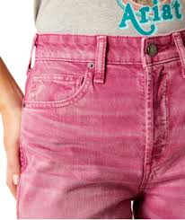 ARIAT Women's Ultra High Rise Tomboy Wide-PINK