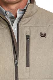 Cinch Men's Stone Brown Bonded Zip Jacket MWJ1567014