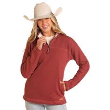 Powder River Women's Berber Bonded Pullover Rose