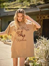 BLUE B WESTERN EMBROIDERED DRESS