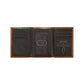 Ariat Tan Basketweave Shield Trifold Wallet A3550408