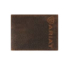 Ariat Bullhide Brown Embroidered Bifold Wallet