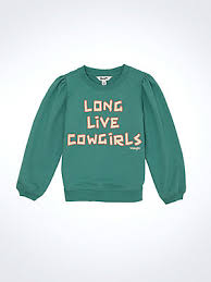 Wrangler Girl's Graphic Puff Sleeve Pullover