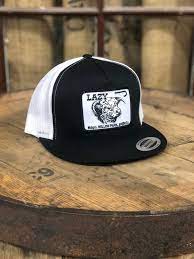 Lazy J Ranch Wear Black & White 4" Cattle Headquarters Cap