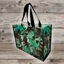 DUSTI RHOADS TURQUOISE SHOPPING BAG