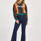 WRANGLER Women's Striped Serape Cropped Hoodie