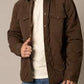 Kimes Ranch Men's Dickson Quilted Shirt Jacket DARK BROWN